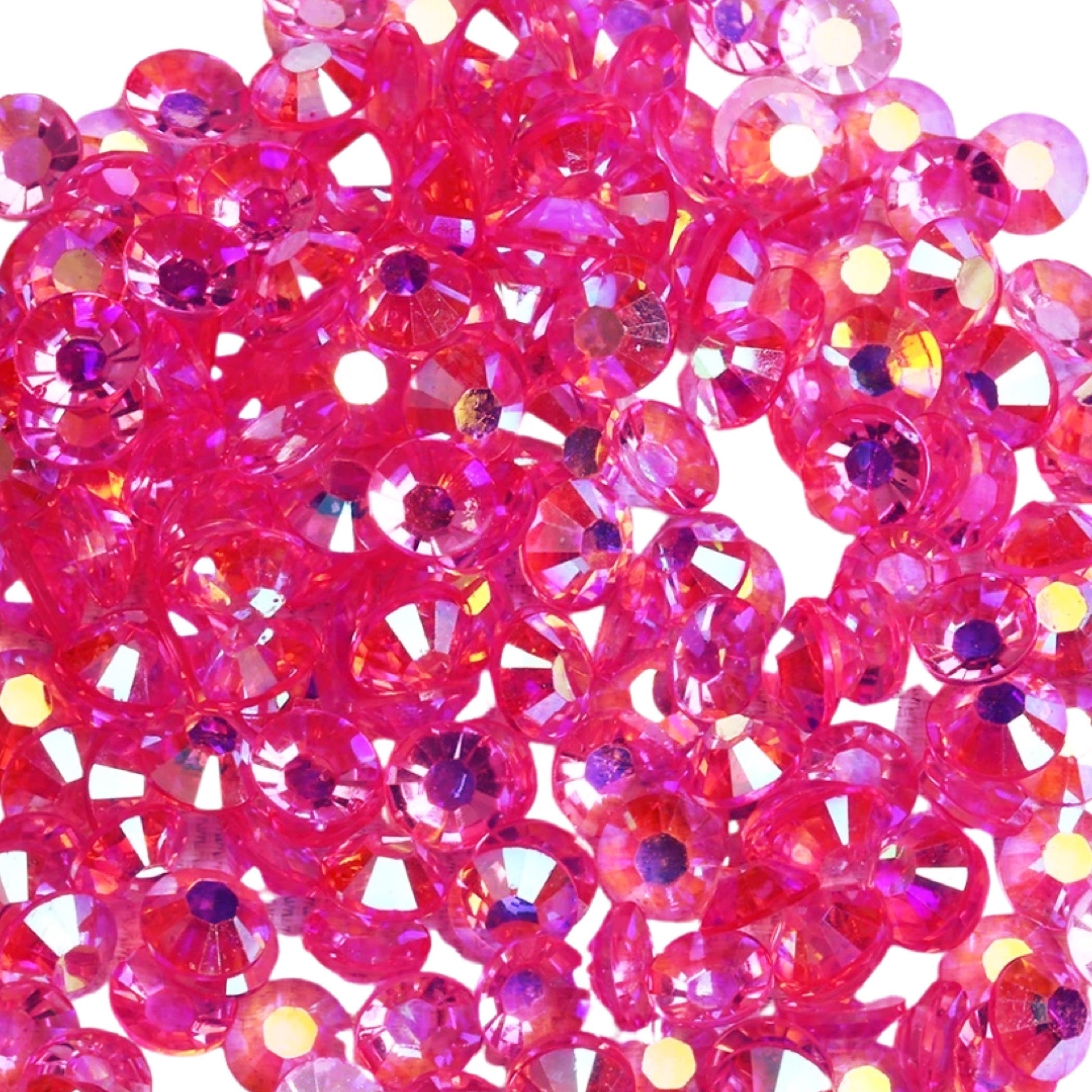 Transparent Pink AB Non-Hotfix Resin Rhinestone - Kraftsy