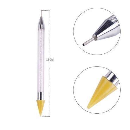White Wooden Wax Pencil for Nail Art Rhinestones/Crystals